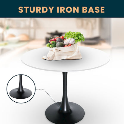 Bristol Mid-Century Modern Round Dining Table