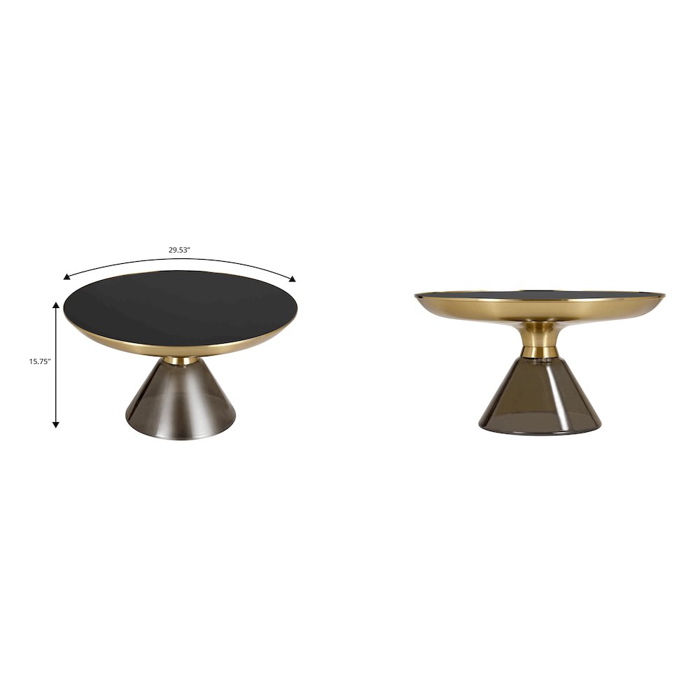Hyalus Collection Glass Coffee table in Smoke