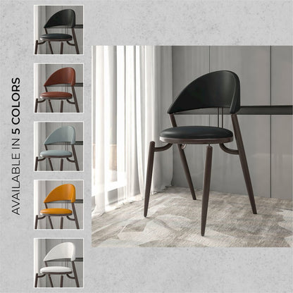 Venice Collection Modern Dining Chair In Black set of 2 in Black