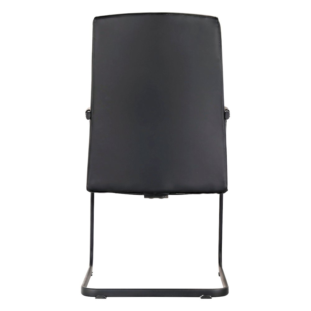 Evander Office Guest Chair in Black Leather