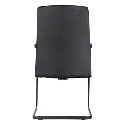 Evander Office Guest Chair in Black Leather