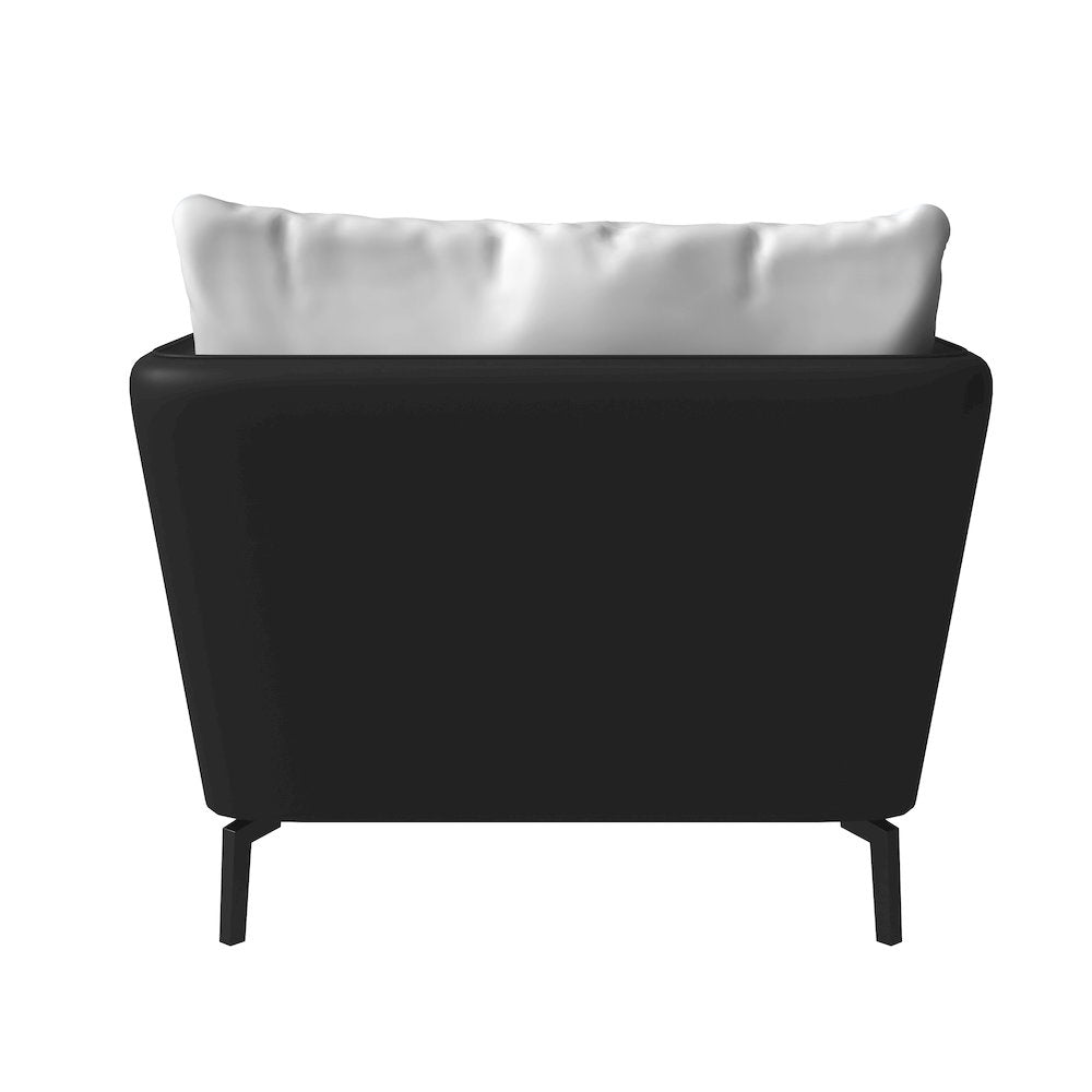 Luxify Collection Single Seater Sofa in Black/Grey