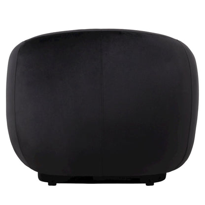 Faze Collection Modern Single Seater Sofa in Black Velvet