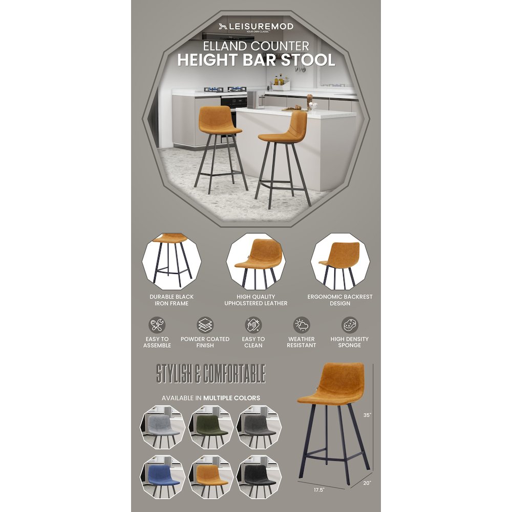 Elland - Counter stool -Light Brown