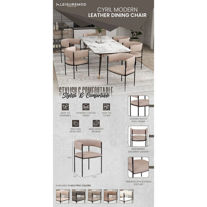 Cyril Collection Modern Chair in Taupe
