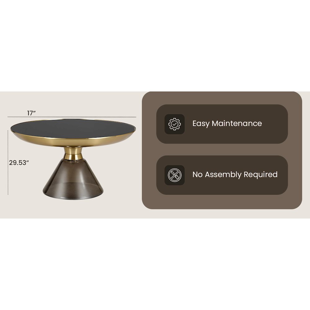 Hyalus Collection Glass Coffee table in Smoke