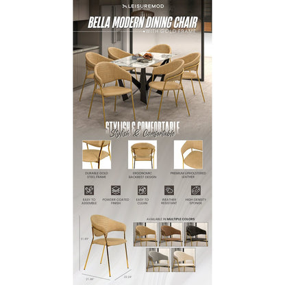 Bella Collection Modern Dining Chair in Toupe