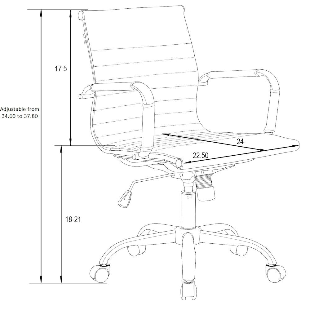 Harris Modern Adjustable Office Executive Swivel Chair Task Office Chair