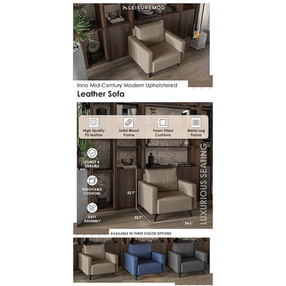 Inno Collection Single Seater Sofa In Taupe