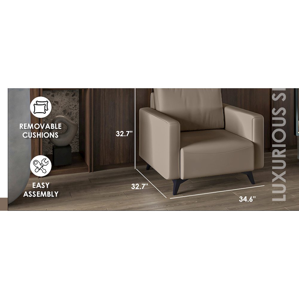 Inno Collection Single Seater Sofa In Taupe