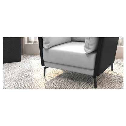 Luxify Collection Single Seater Sofa in Black/Grey