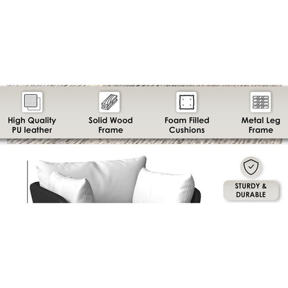 Luxify Collection Single Seater Sofa in Black/Grey