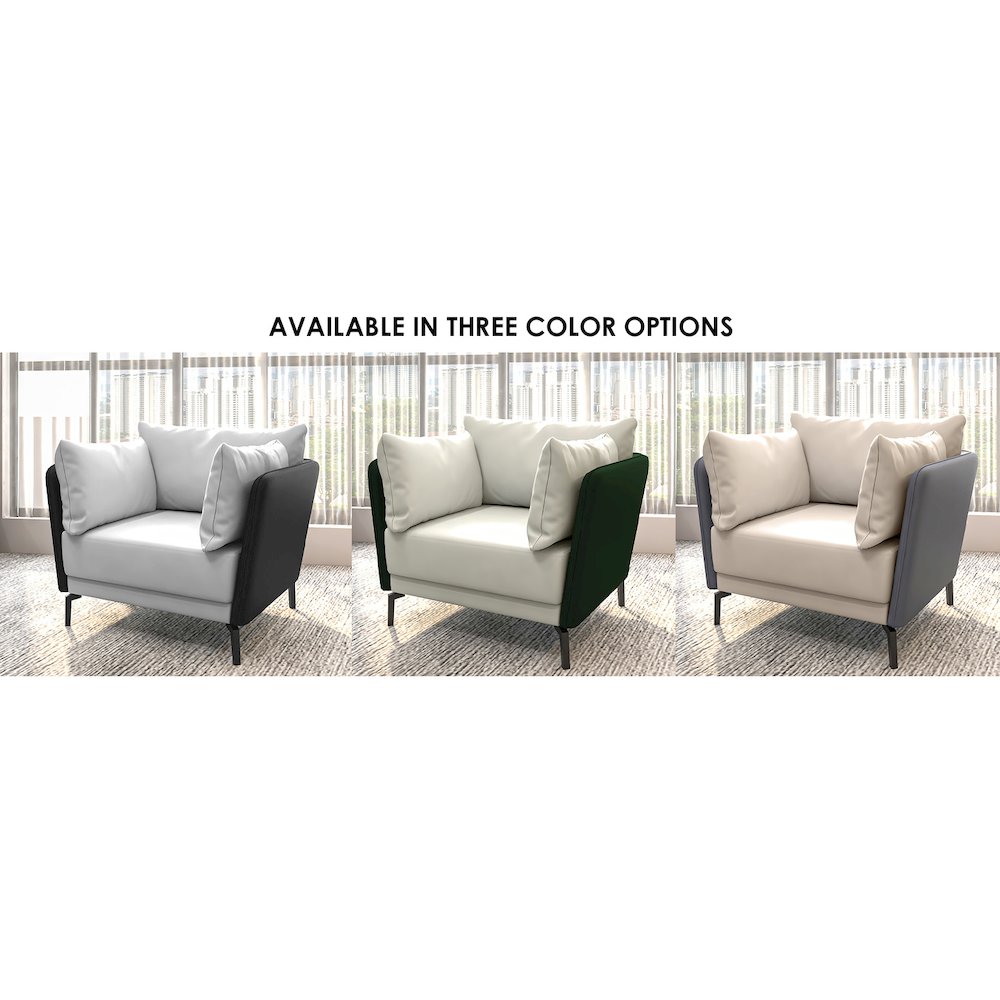 Luxify Collection Single Seater Sofa in Black/Grey