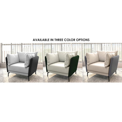 Luxify Collection Single Seater Sofa in Black/Grey