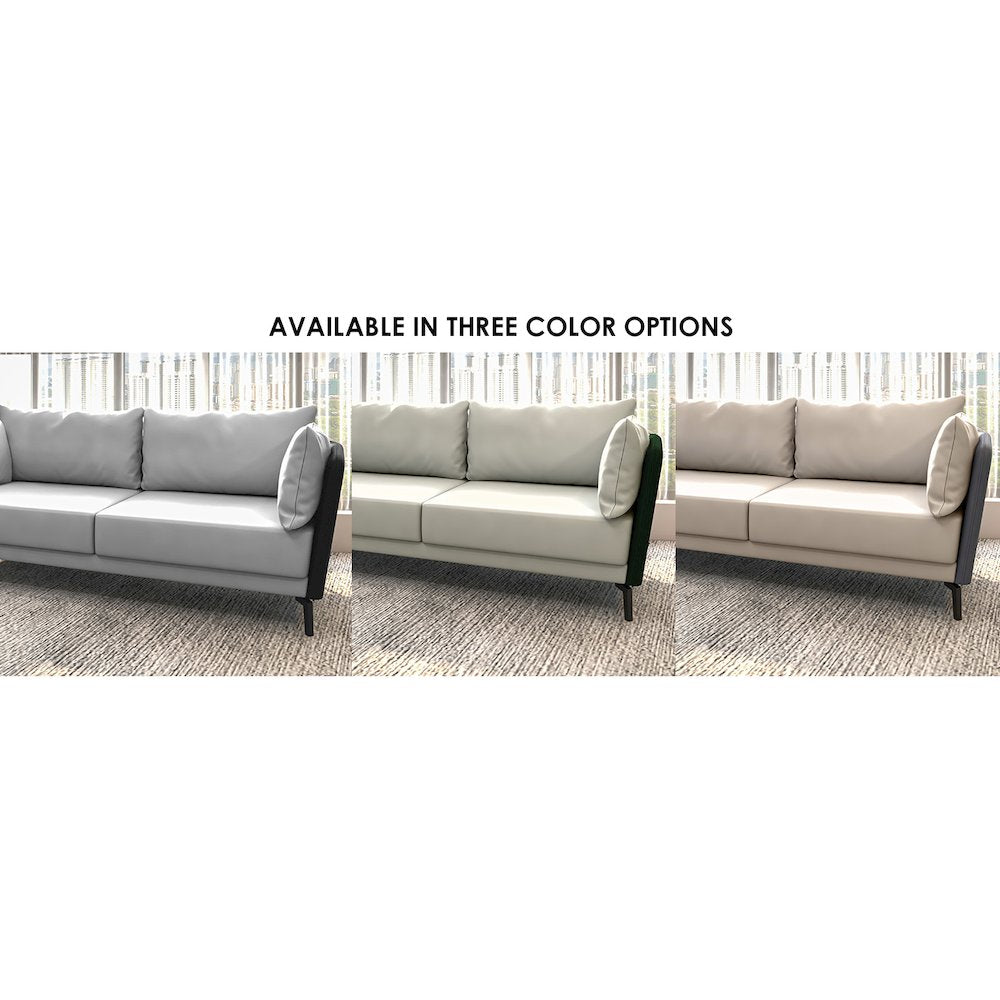 Luxify Collection Three Seater Sofa in Black/Grey