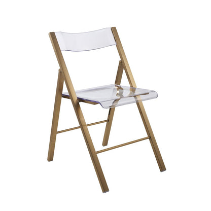 Menno Mid-Century Modern Acrylic Folding Chair