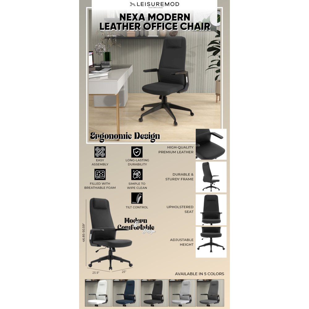 Nexa Collection Modern Office Chair In Black