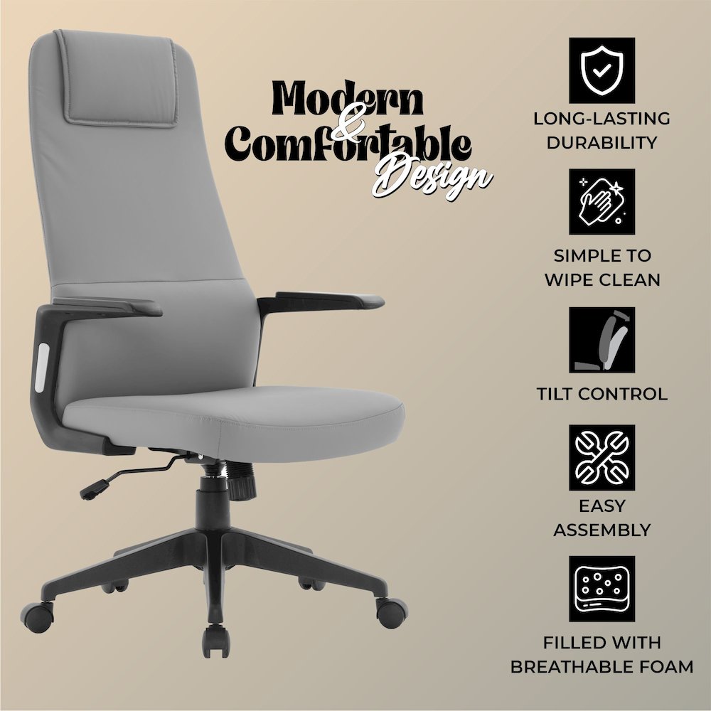 Nexa Collection Modern Office Chair In Grey