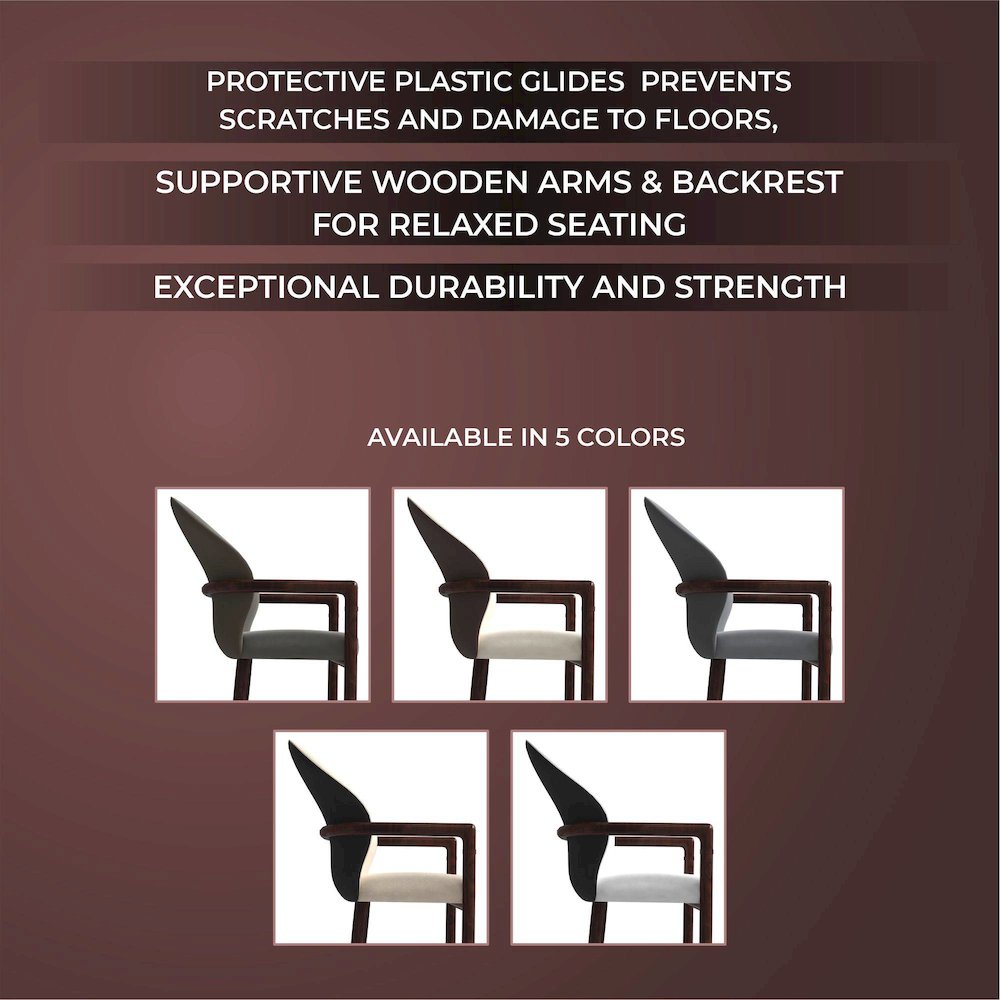 Opaline Series Elegant Wooden Dining Chair in Black Velvet and White