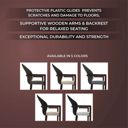 Opaline Series Elegant Wooden Dining Chair in Black Velvet and White
