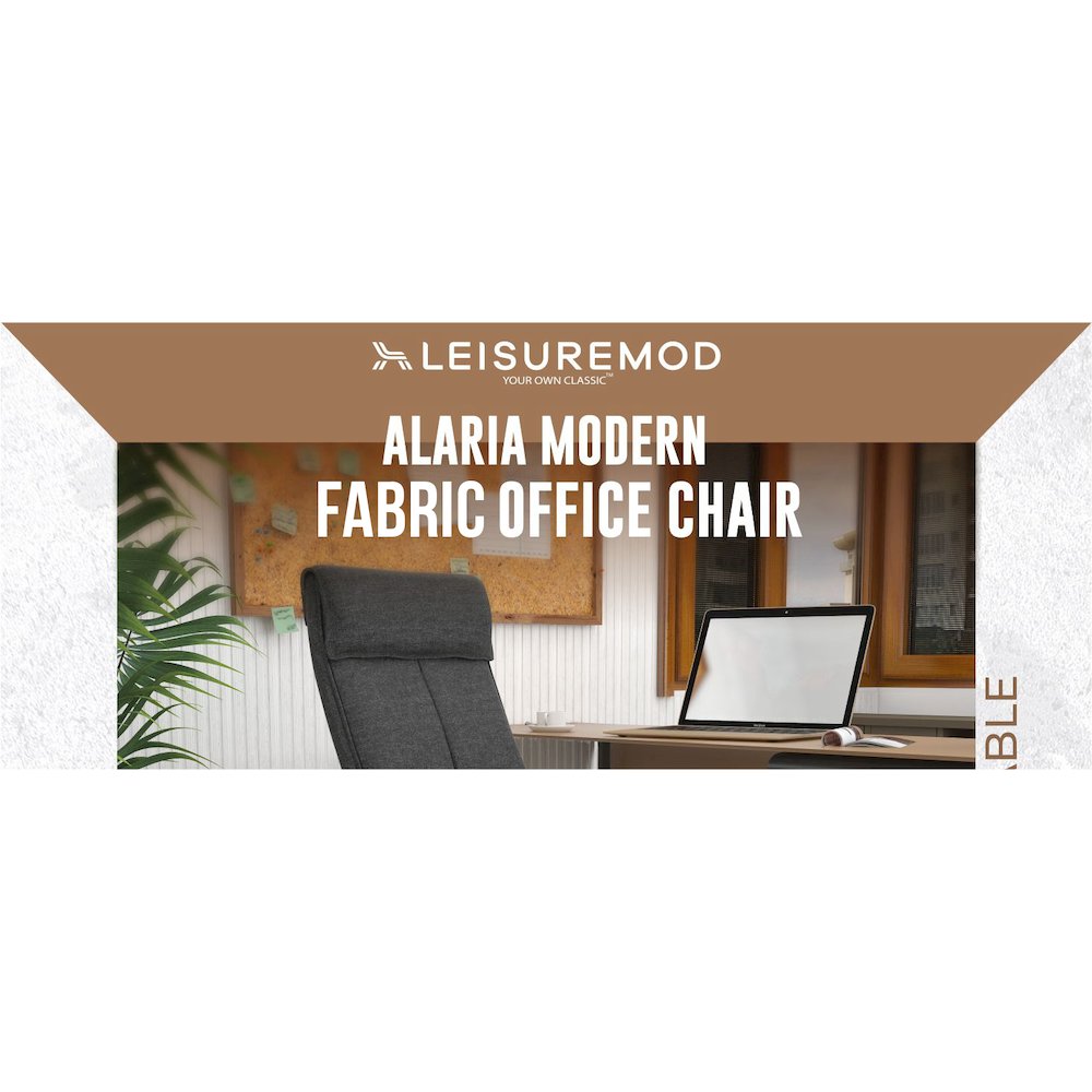 Aiaria Collection Modern Office Chair In Charcoal Fabric