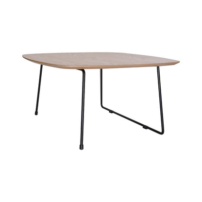 Pemborke Mid Century Modern Square Coffee Table in Natural Wood