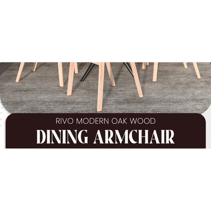Rivo Collection Elegant Dining Chair in Natural Wood