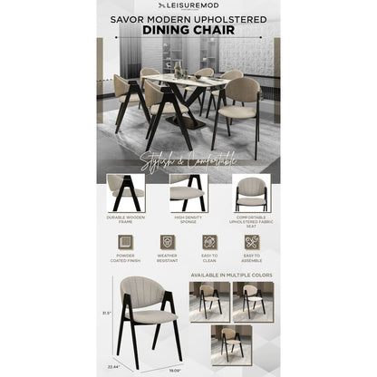 Savor Collection Modern Dining Chairin Grey