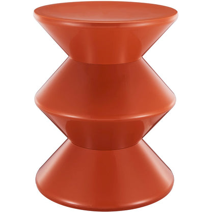 Aura Modern Plastic Side End Table, Indoor/Outdoor Use, Brown