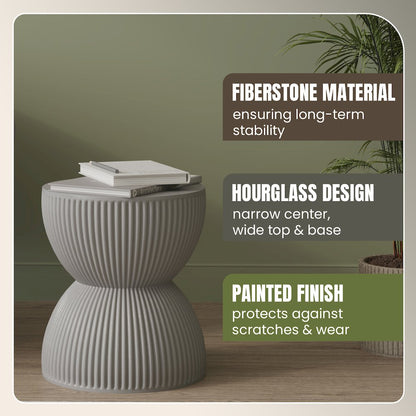 Modern Side End Table Spire Series In Grey