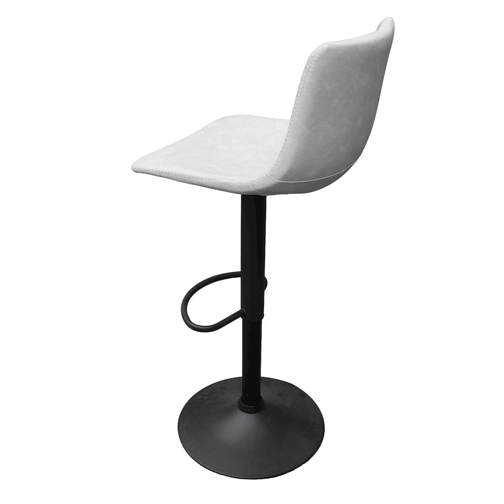 Tilbury Modern Adjustable Bar Stool in Light Grey