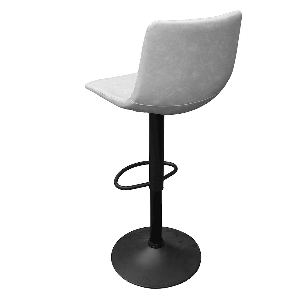 Tilbury Modern Adjustable Bar Stool in Light Grey