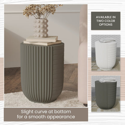 Modern Side End Table Trove Series In Green Grey