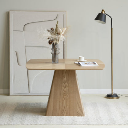 Zephry Collection Modern Dining Wooden Square Dining Table in Natural Wood