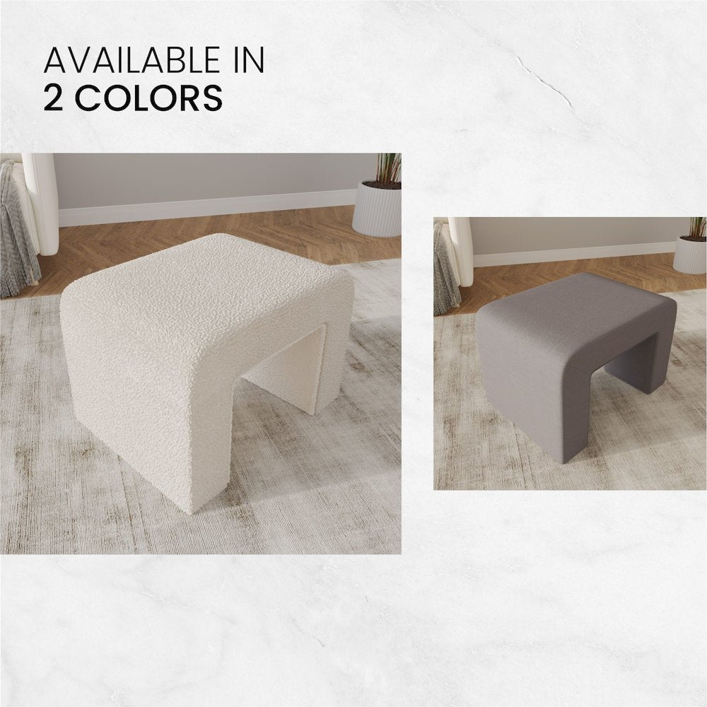 Vint 26” Bench Upholstered in Velvet Boucle