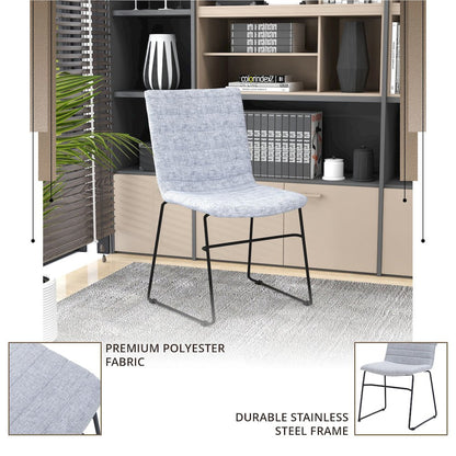 Zylar Series Office Guest Chair in Grey Fabric