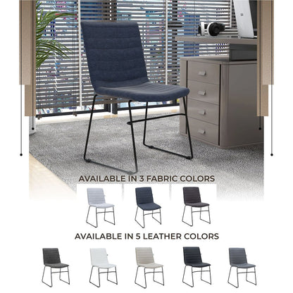 Zylar Series Office Guest Chair in Dark Blue Fabric
