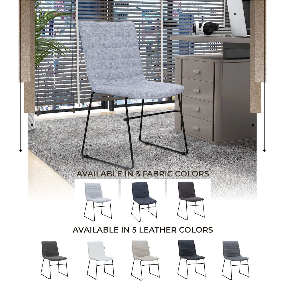 Zylar Series Office Guest Chair in Grey Fabric
