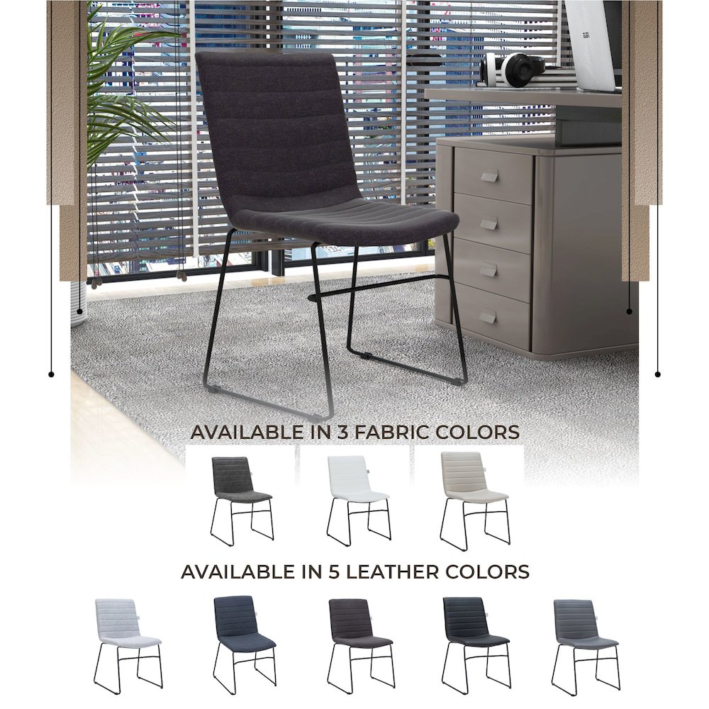 Zylar Series Office Guest Chair in Brown Fabric