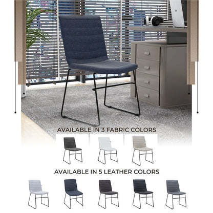 Zylar Series Office Guest Chair in Dark Blue Fabric