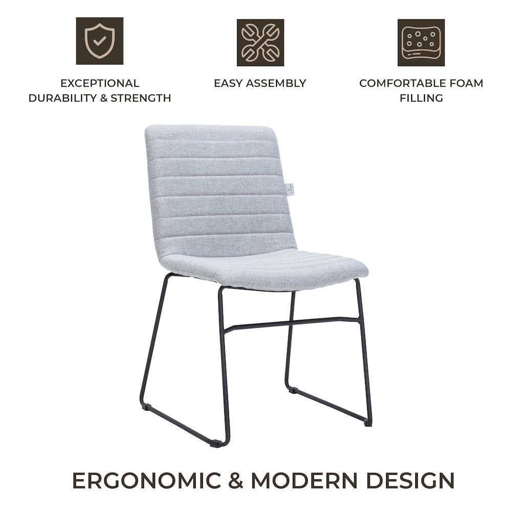 Zylar Series Office Guest Chair in Grey Fabric