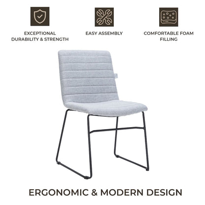Zylar Series Office Guest Chair in Grey Fabric