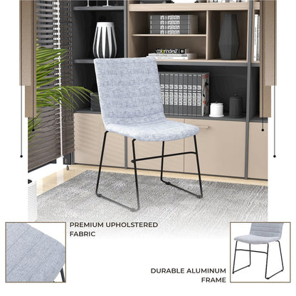 Zylar Series Office Guest Chair in Grey Fabric