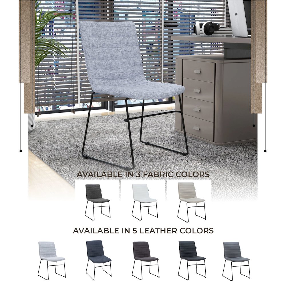 Zylar Series Office Guest Chair in Grey Fabric