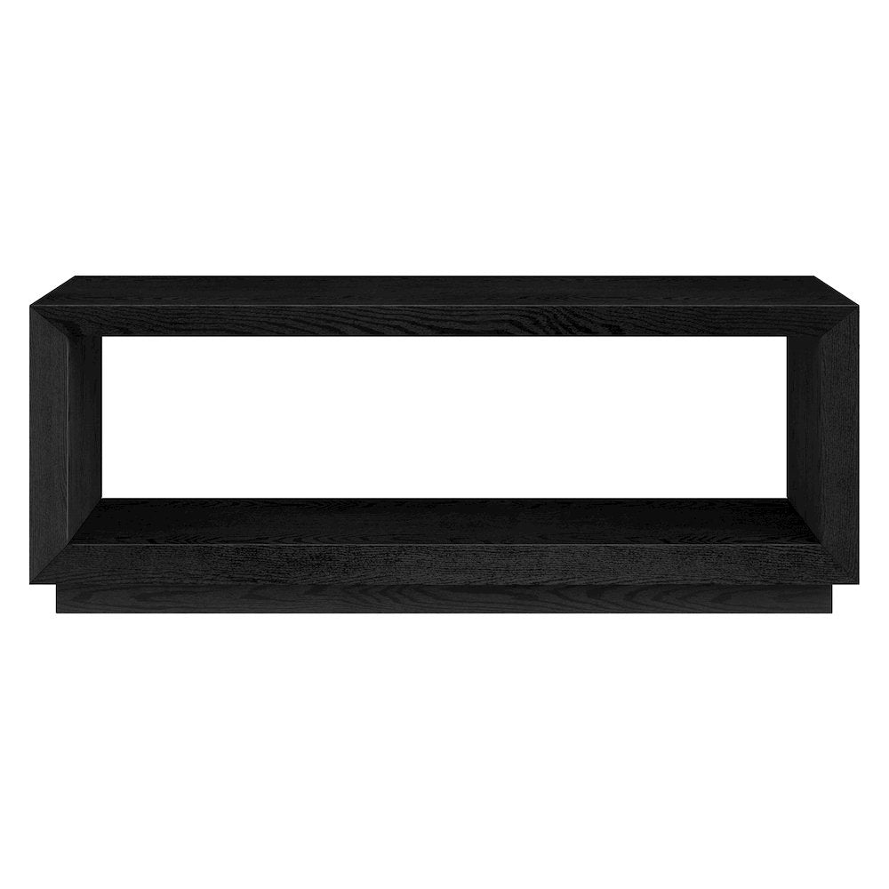 Tannen 48" Wide Rectangular Coffee Table in Black Grain