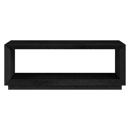 Tannen 48" Wide Rectangular Coffee Table in Black Grain