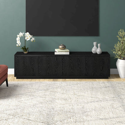 Hanson Rectangular TV Stand for TV's up to 85" in Black Grain