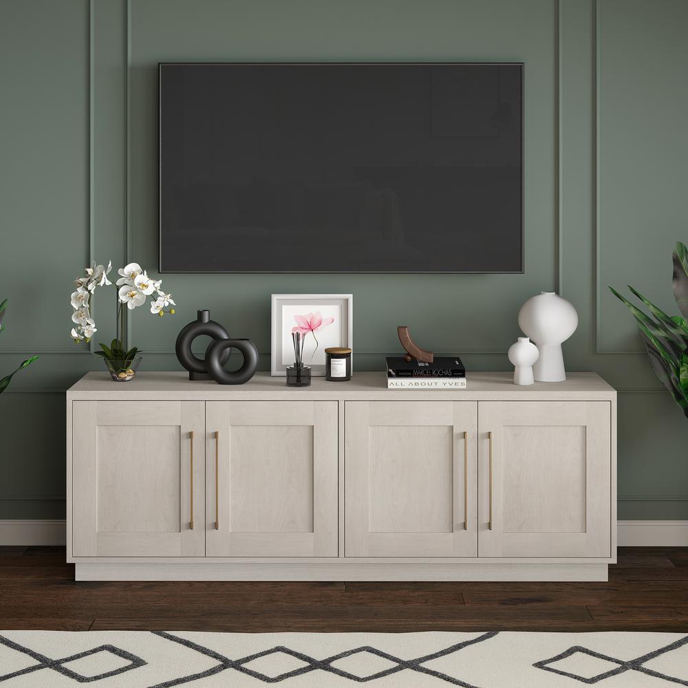 Tillman Rectangular TV Stand for TV's up to 80" in Alder White