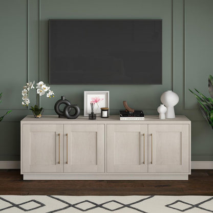 Tillman Rectangular TV Stand for TV's up to 80" in Alder White