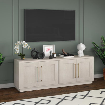 Tillman Rectangular TV Stand for TV's up to 80" in Alder White
